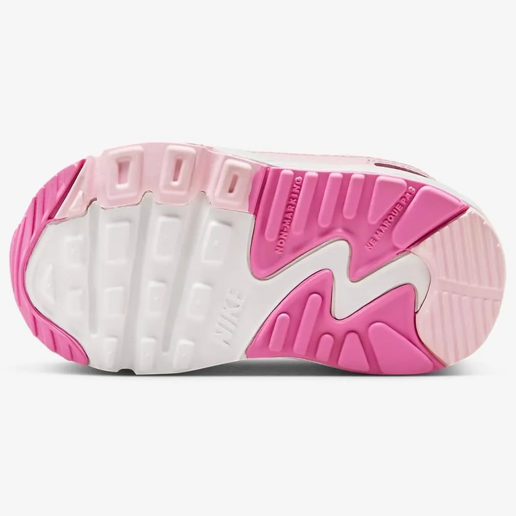Nike Air Max 90 LTR Baby/Toddler Shoes (FZ3557-100, White/Pink Foam/Playful Pink)