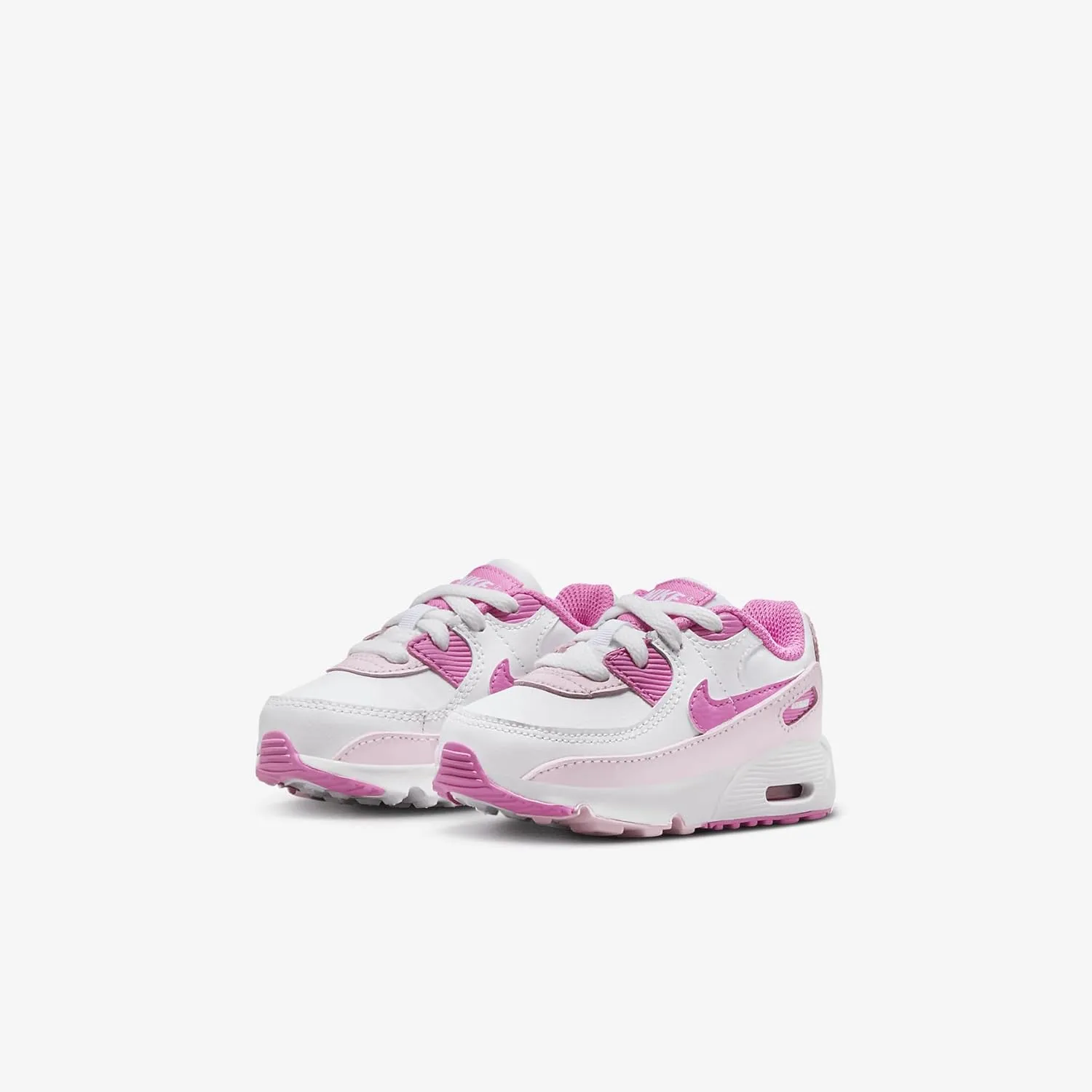 Nike Air Max 90 LTR Baby/Toddler Shoes (FZ3557-100, White/Pink Foam/Playful Pink)