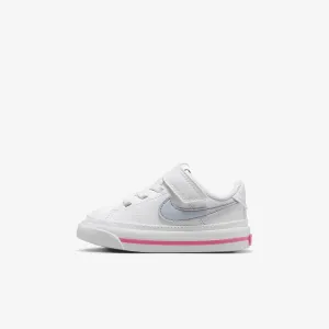 Nike Court Legacy Baby/Toddler Shoes (DA5382-121, White/Pinksicle/Light Armory Blue) Size 5