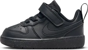 Nike Kids Court Borough Low Recraft Shoes Sneaker, Black/Black-Black, 2 US Unisex Toddler