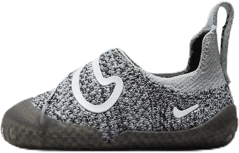 Nike Swoosh 1 Baby/Toddler Shoes (FB3244-001, Black/Wolf Grey/White) Size 6
