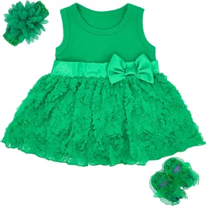 Niyage Baby Girls Clothes Dress Flowers Romper Sets Infant Tutu Bodysuit Party Outfits