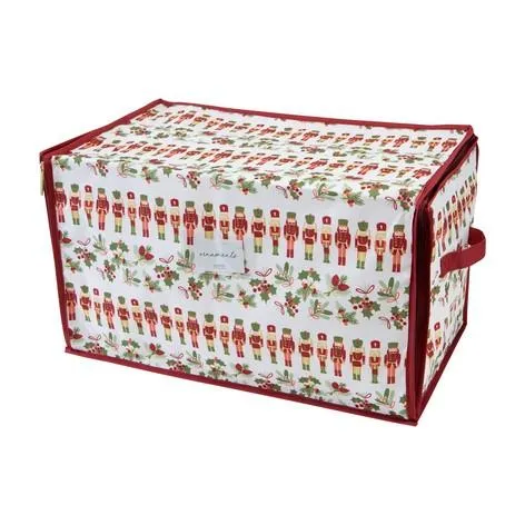 Nutcracker Print 112 Count Stackable Ornament Storage Box