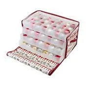 Nutcracker Print 112 Count Stackable Ornament Storage Box
