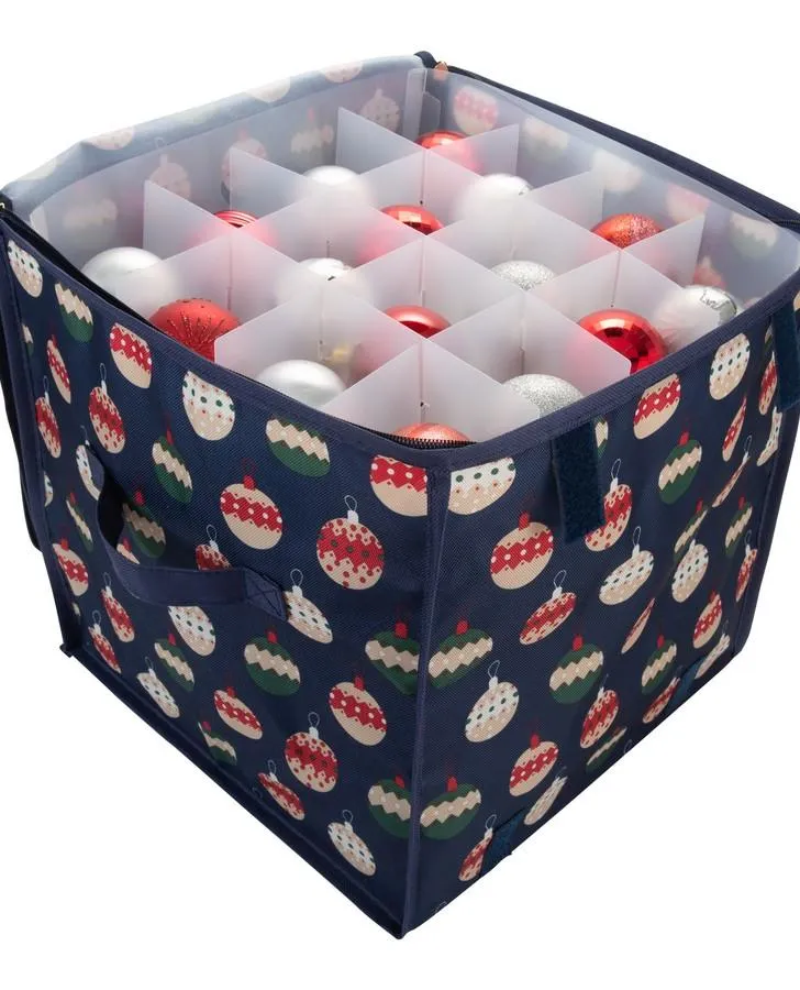 Ornament Print 64 Count Stackable Ornament Storage Box