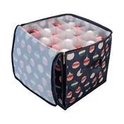 Ornament Print 64 Count Stackable Ornament Storage Box