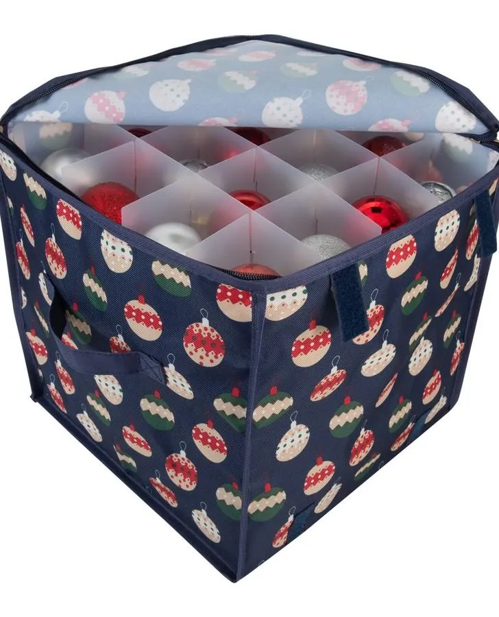 Ornament Print 64 Count Stackable Ornament Storage Box