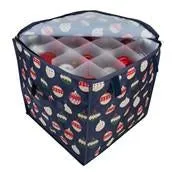 Ornament Print 64 Count Stackable Ornament Storage Box