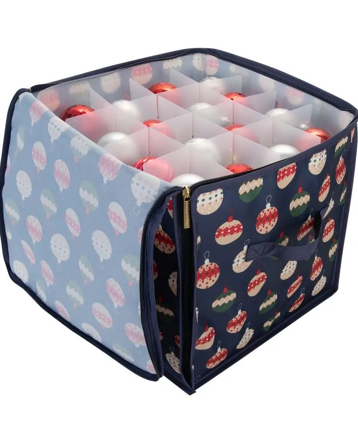Ornament Print 64 Count Stackable Ornament Storage Box