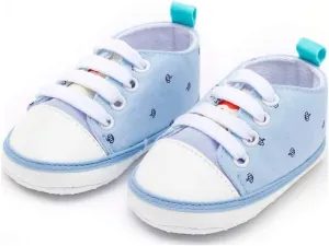 POLG Unisex Baby Boys Girls High Top Sneaker Soft Anti-Slip Sole Newborn Infant First Walkers Canvas Denim Shoes