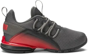 PUMA - Infants Axelion Interest Fade Shoes, Size: 11.5 M US Little Kid, Color: Dark Shadow/High Risk Red