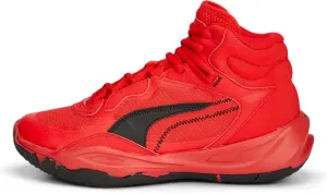Puma Playmaker Pro Mid (Big Kid) for All Time Red/Puma Black 7 Big Kid M