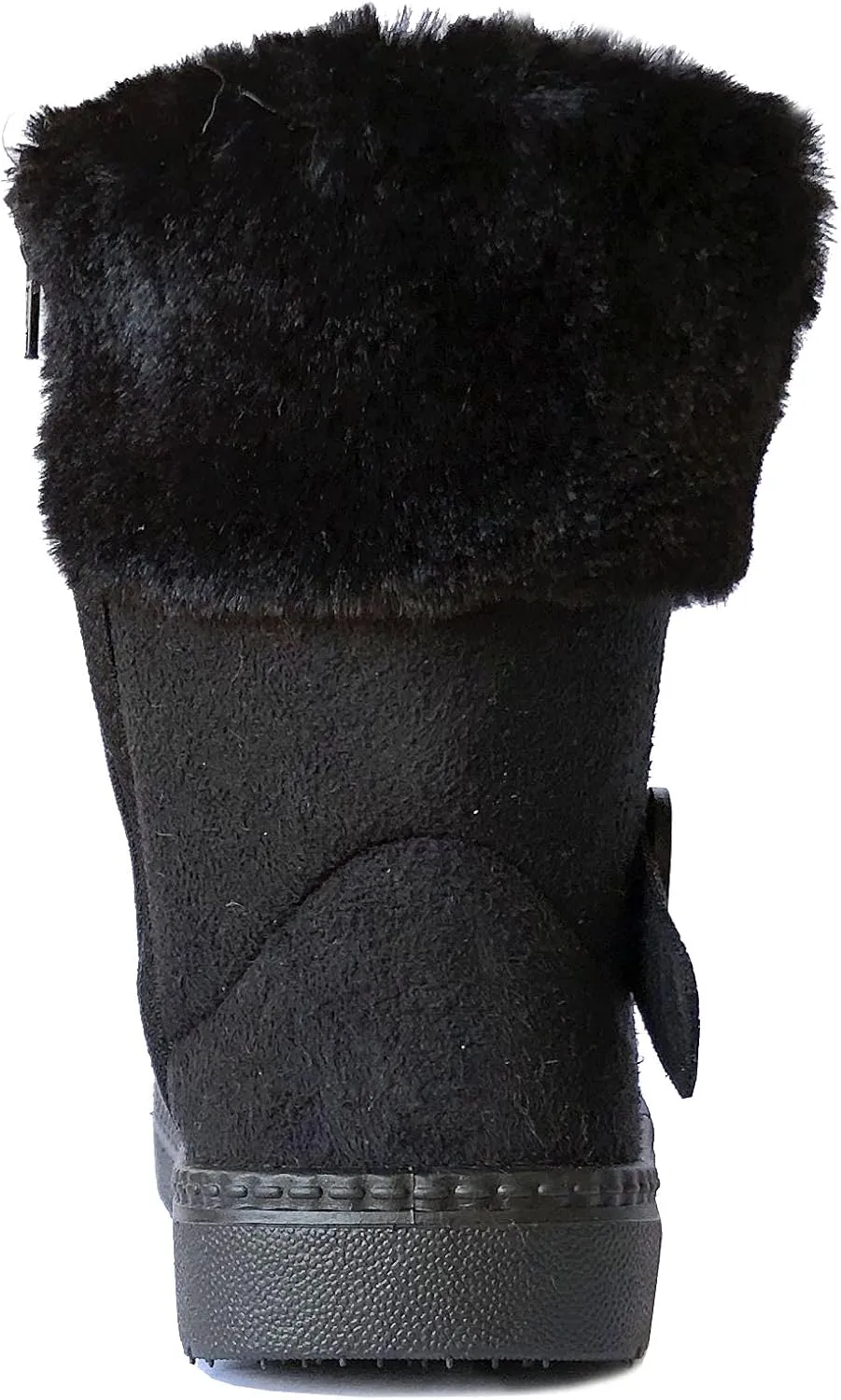 REDVOLUTION Kids Boots Toddler Girls Cute Butterfly Bow | PomPom PU leather Boot (Toddler/Small Kid)