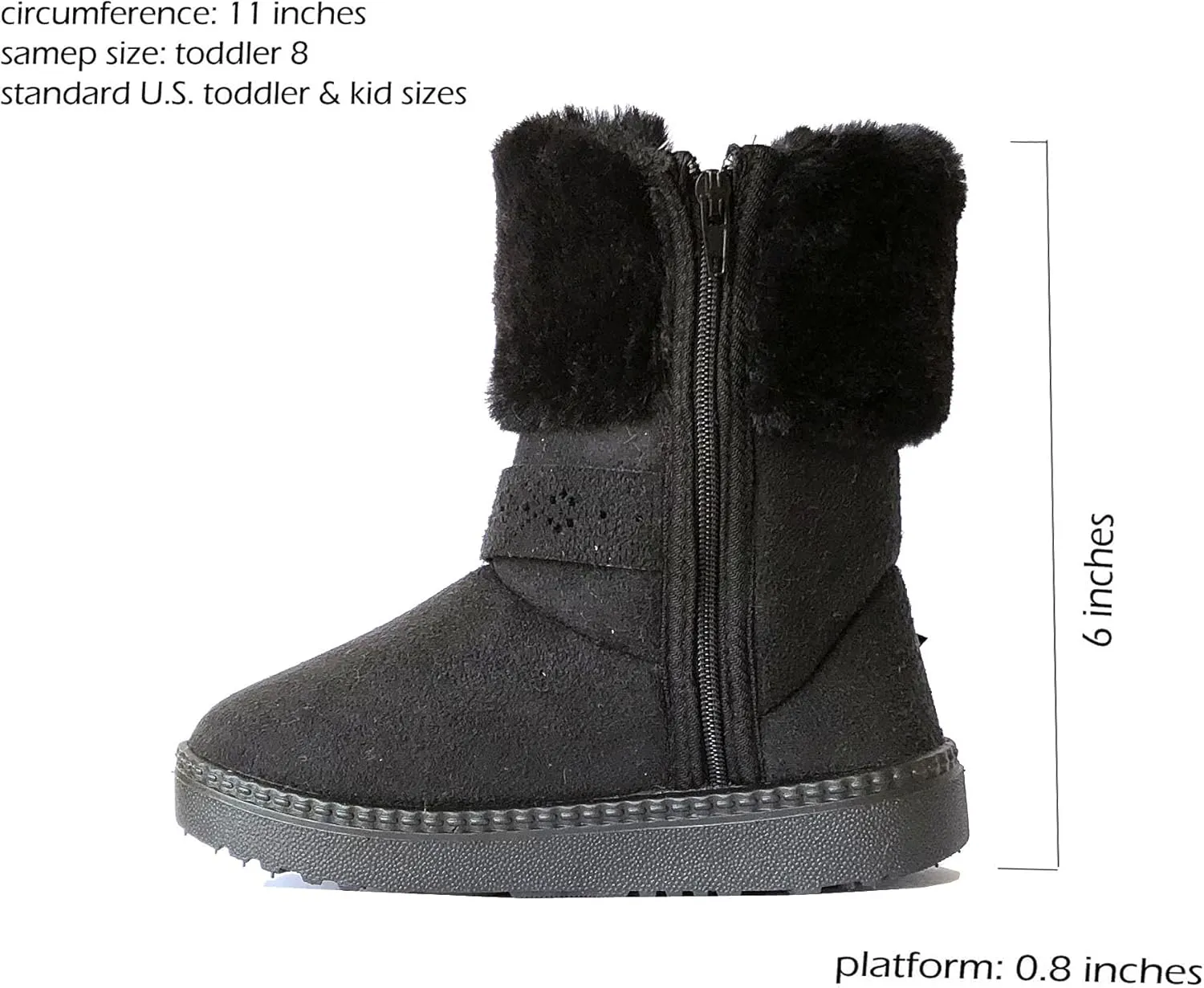 REDVOLUTION Kids Boots Toddler Girls Cute Butterfly Bow | PomPom PU leather Boot (Toddler/Small Kid)