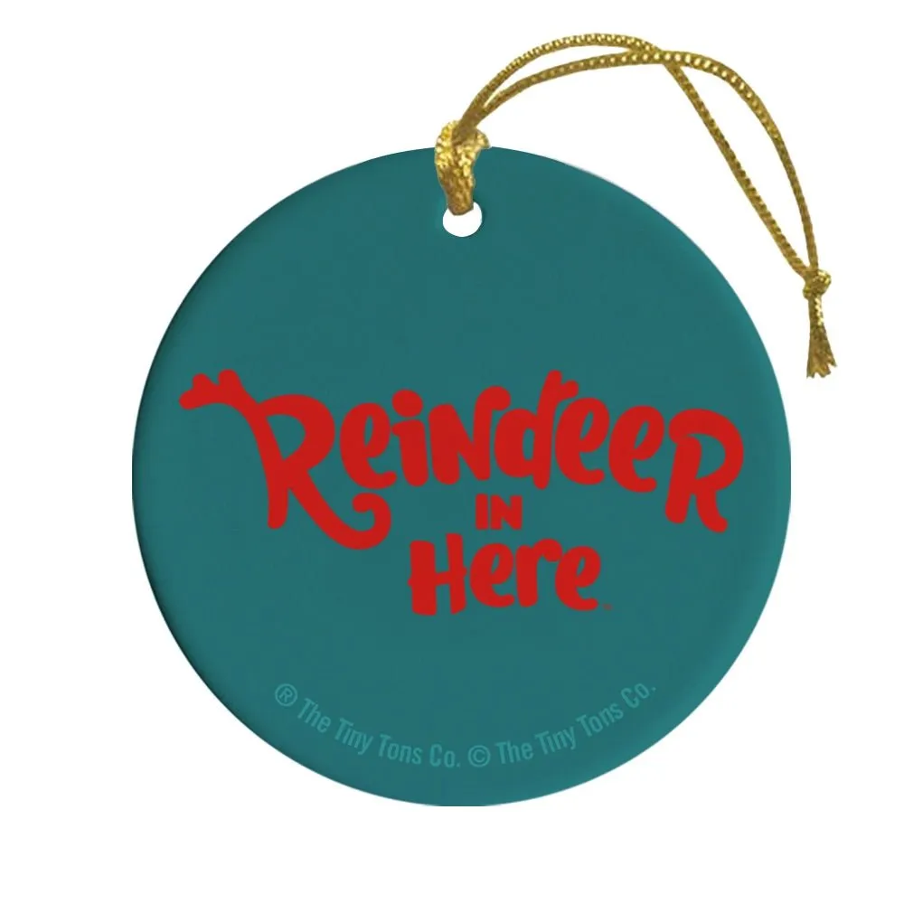 Reindeer in Here Reindeer With Cheer Ornament