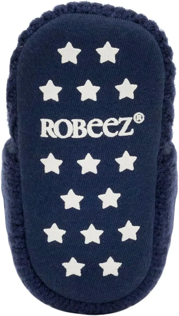 Robeez Baby Girls and Boys Crib Cotton Snap Booties with Slip-Resistant Soles for Infant and Toddler, 0-18 Months