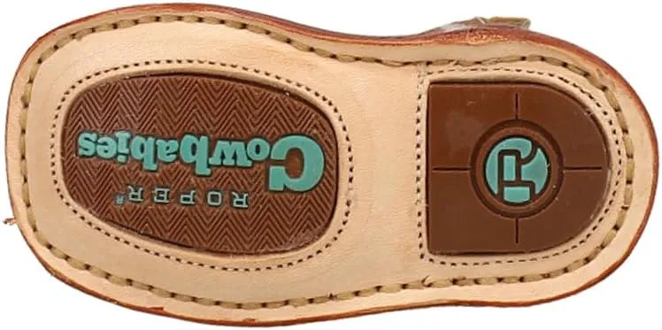 ROPER Infant Girls Cowbaby Prickly Floral Square Toe Casual Boots Ankle - Brown
