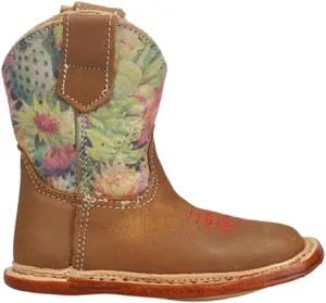 ROPER Infant Girls Cowbaby Prickly Floral Square Toe Casual Boots Ankle - Brown