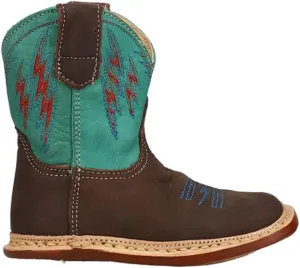 Roper Kids Infant Boys Cowbaby Embroidery Square Toe Casual Boots Ankle - Blue, Brown - Size 2 M