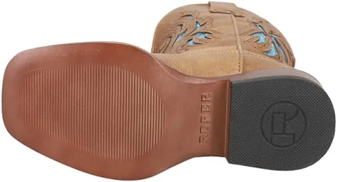 ROPER Toddler Girls Glitter Breeze Inlay Square Toe Casual Boots Mid Calf - Brown