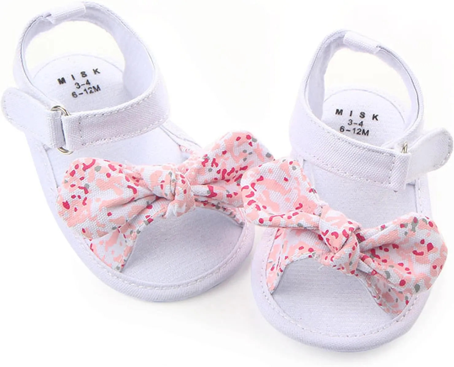 Sandals Boys Girls Baby Sole Shoes Walking Rubber Summer Non-Slip Soft Bow Flat Baby Shoes Boys Flip Flops Size 5