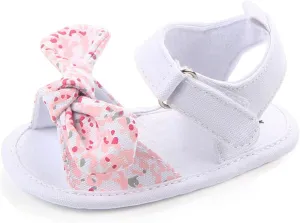 Sandals Boys Girls Baby Sole Shoes Walking Rubber Summer Non-Slip Soft Bow Flat Baby Shoes Boys Flip Flops Size 5