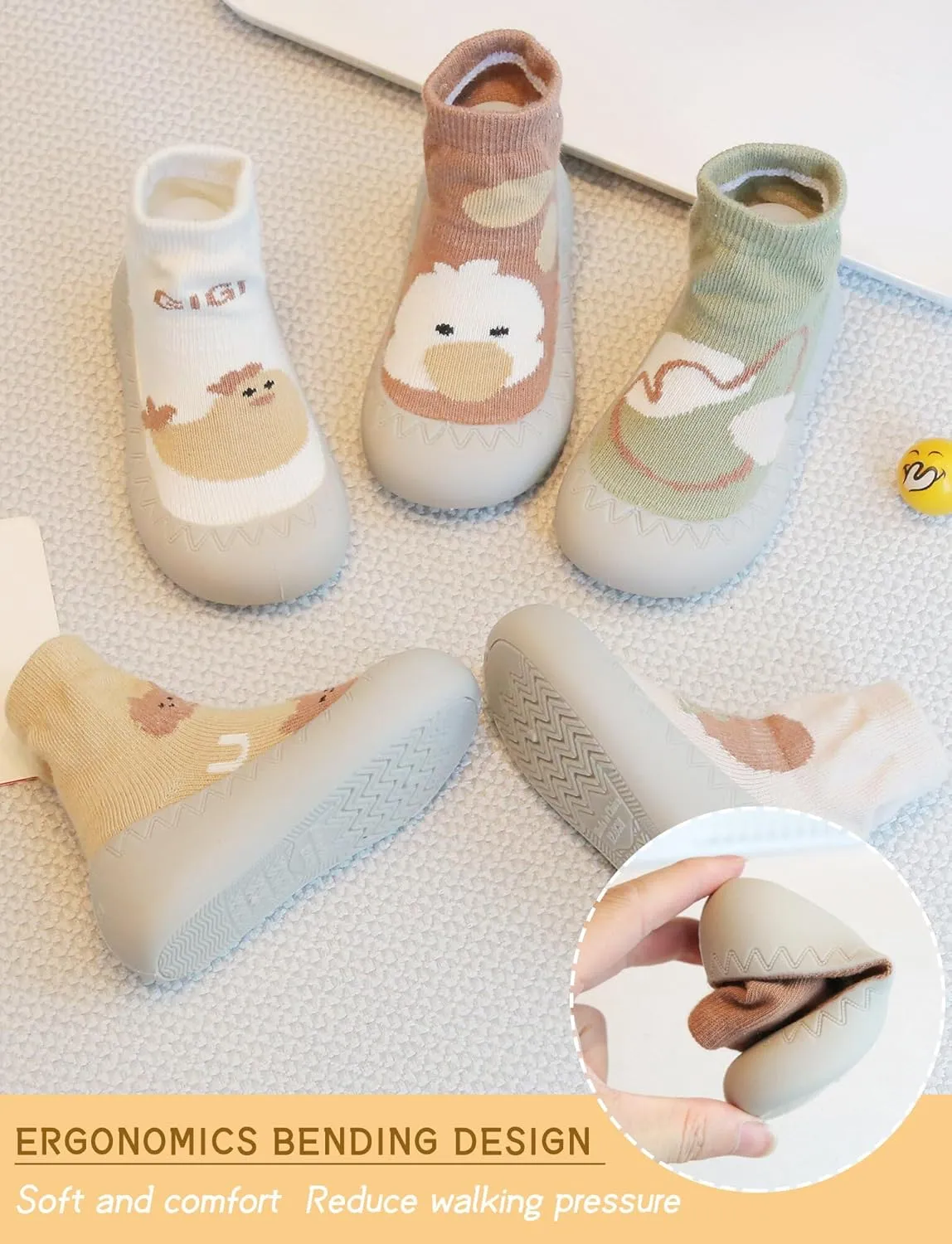 SEAUR - Baby Floor Sock Shoes Toddller Boy Girl Winter First Walking Shoes Newborn Cotton Warm Slippers Non Slip Indoor Sock
