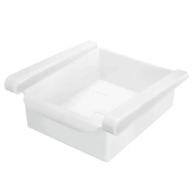 Slide Kitchen Storage Boxes Freezer Space Saver Organizer Refrigerator Rack Shelf Holder Storage Drawer Household
