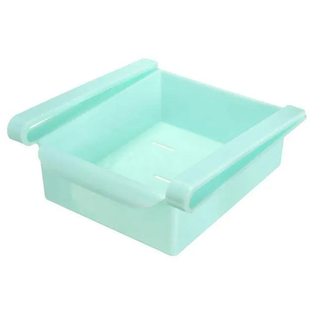 Slide Kitchen Storage Boxes Freezer Space Saver Organizer Refrigerator Rack Shelf Holder Storage Drawer Household