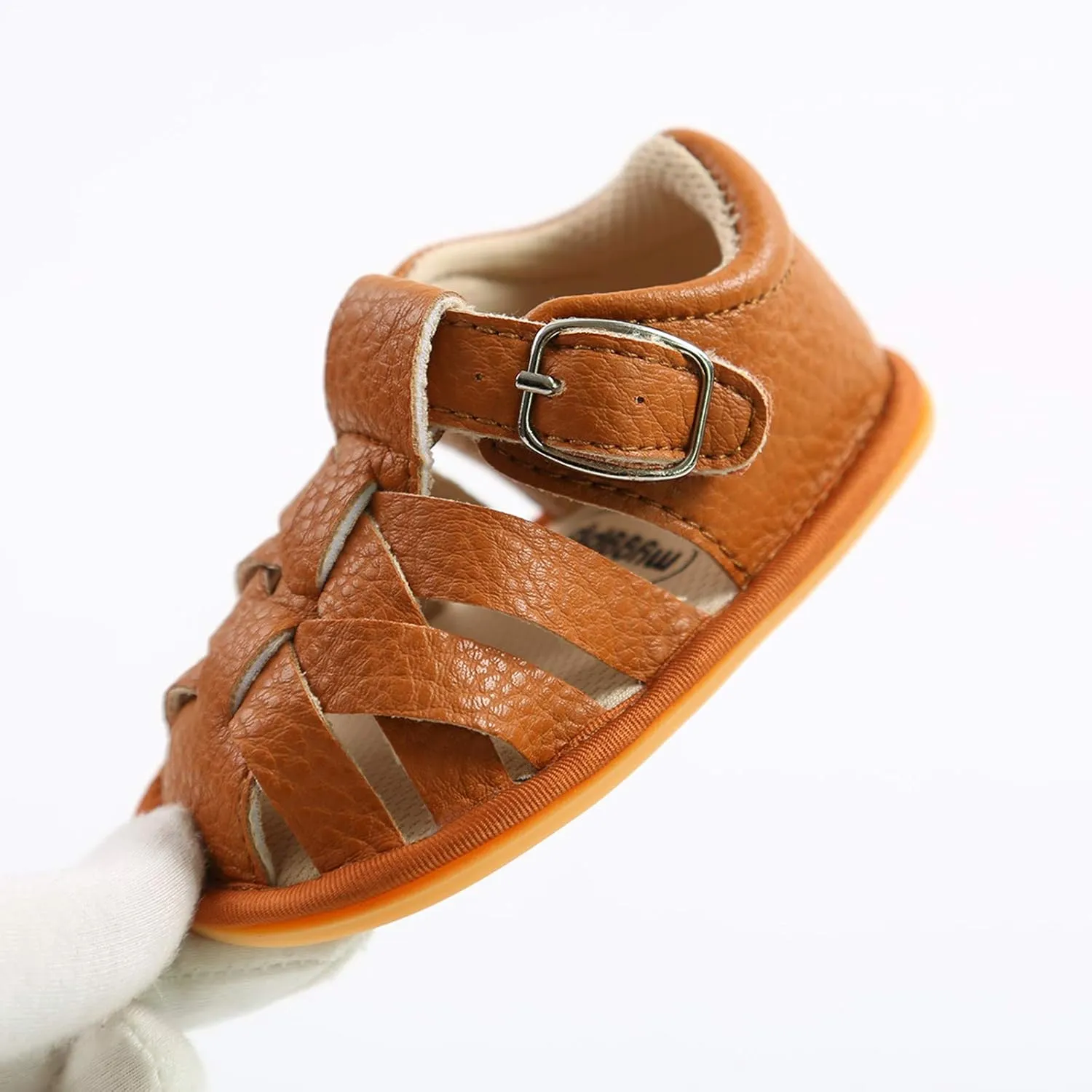 Soft Rubber Girls Flat Sandals Walking Shoes Baby Boys Non-Slip Sole Summer Baby Shoes Stand Alone Slides for Kids