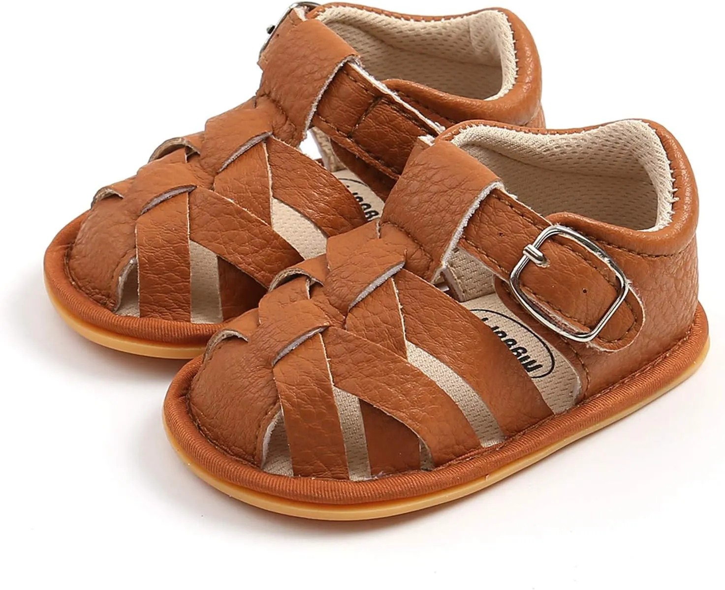Soft Rubber Girls Flat Sandals Walking Shoes Baby Boys Non-Slip Sole Summer Baby Shoes Stand Alone Slides for Kids