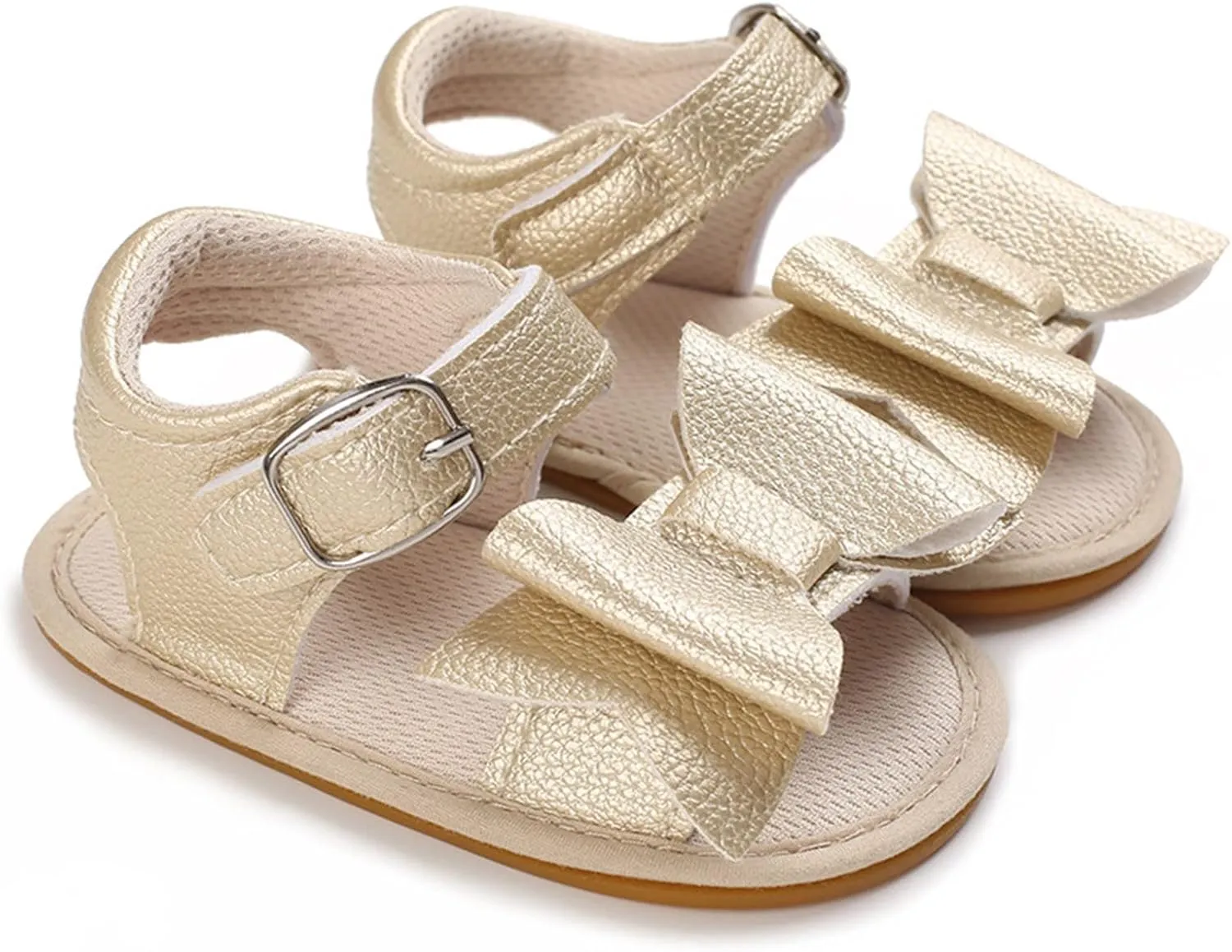 Spring and Summer Children Baby Toddler Shoes Boys and Girls Sandals Solid Color Bow Buckle Toddler Girl Sandals