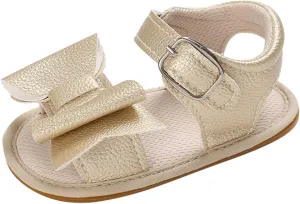 Spring and Summer Children Baby Toddler Shoes Boys and Girls Sandals Solid Color Bow Buckle Toddler Girl Sandals