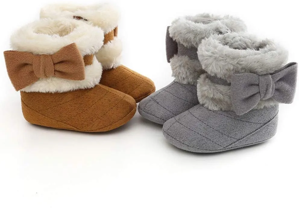 Timatego Baby Girl Cowboy Tassel Boots Side Zipper Non Slip Stay On Booties Infant Toddler First Walker Warm Winter Crib Shoes 3-18 Months
