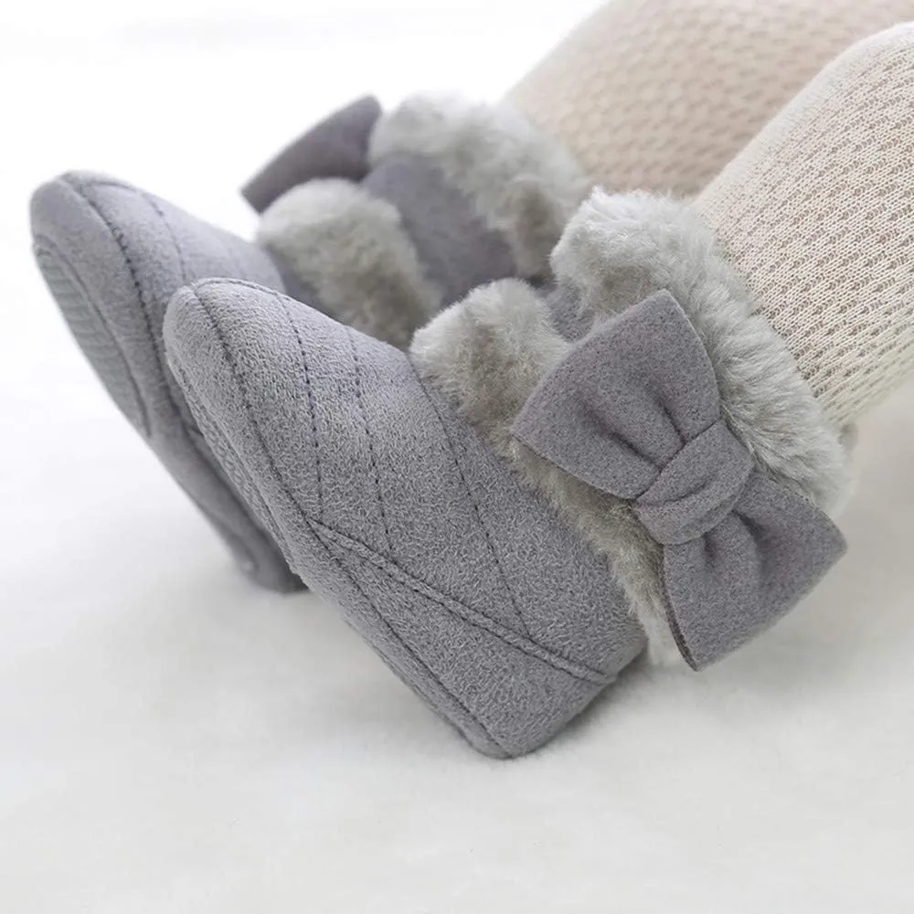 Timatego Baby Girl Cowboy Tassel Boots Side Zipper Non Slip Stay On Booties Infant Toddler First Walker Warm Winter Crib Shoes 3-18 Months