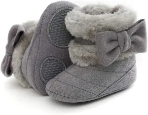 Timatego Baby Girl Cowboy Tassel Boots Side Zipper Non Slip Stay On Booties Infant Toddler First Walker Warm Winter Crib Shoes 3-18 Months