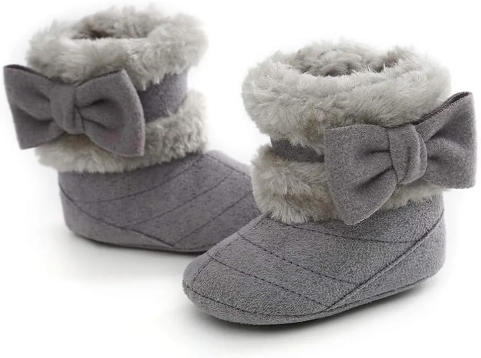 Timatego Baby Girl Cowboy Tassel Boots Side Zipper Non Slip Stay On Booties Infant Toddler First Walker Warm Winter Crib Shoes 3-18 Months