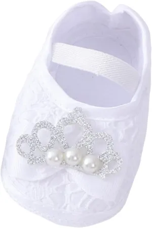 Toddler Girl Fall Shoes Baby Shoes Fashion Soft Sole Toddler Shoes Pearl Dress Flower Light Up Shoes for Toddler