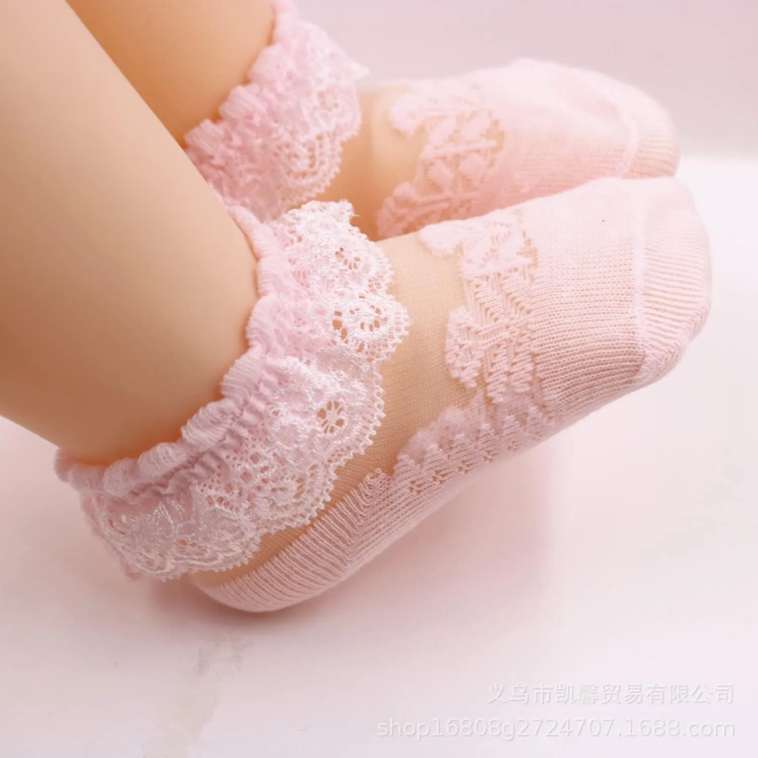 Toddler Girl Ruffle Socks Baby Double Lace Socks Turn Cuff Shimmering Big Ruffle Rainbow Socks for Infant Kids 5 Pairs