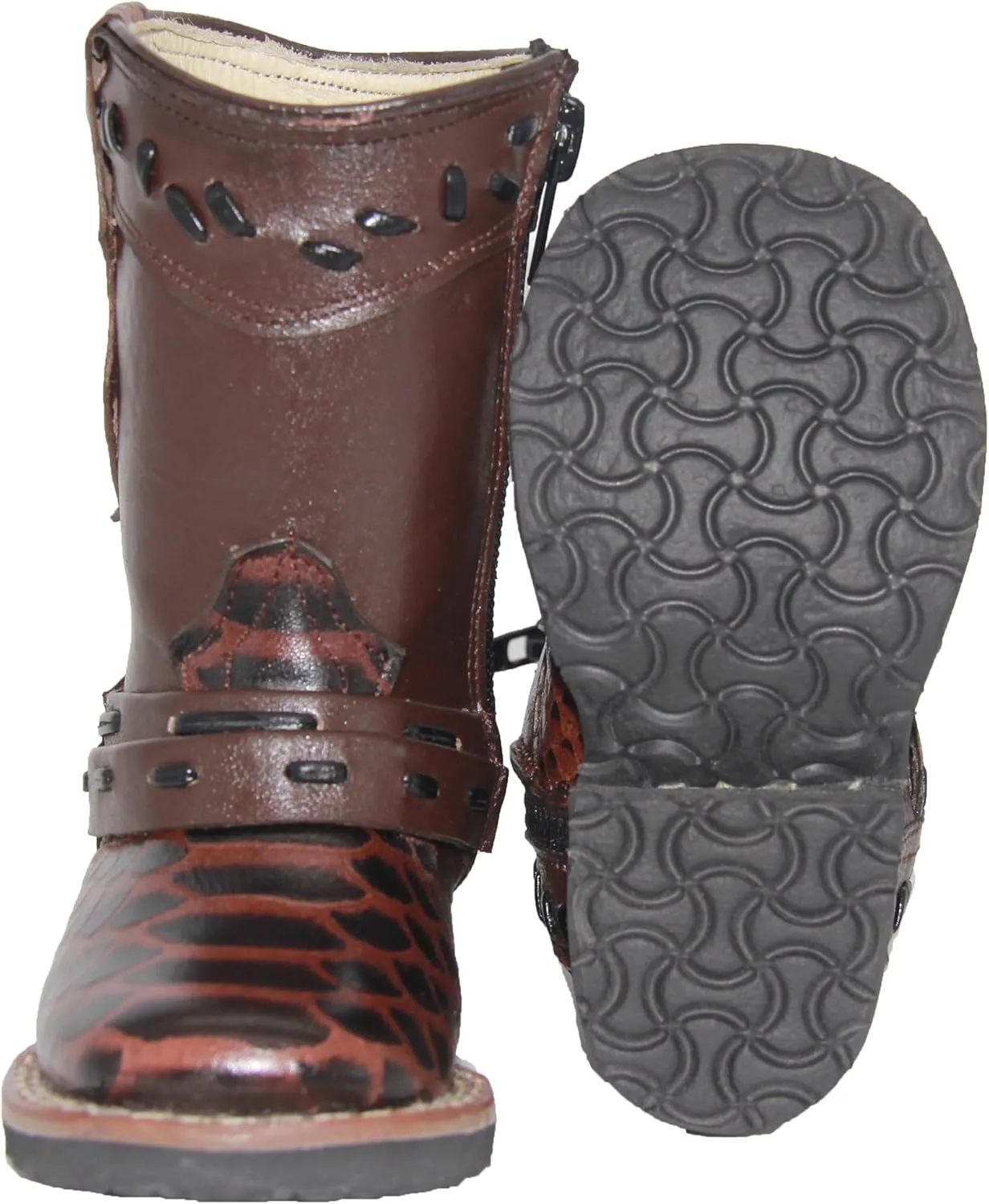 Toddler Infant Cowboy Boot Snake Print Leather Western Boot