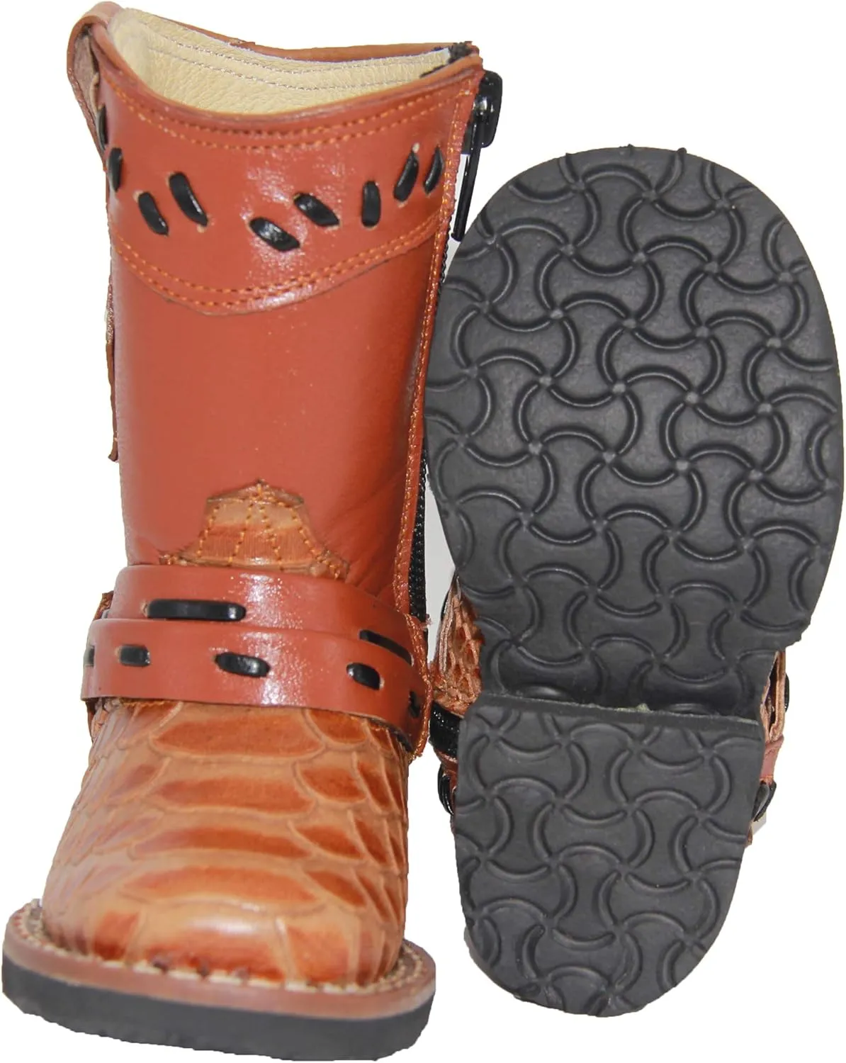 Toddler Infant Cowboy Boot Snake Print Leather Western Boot