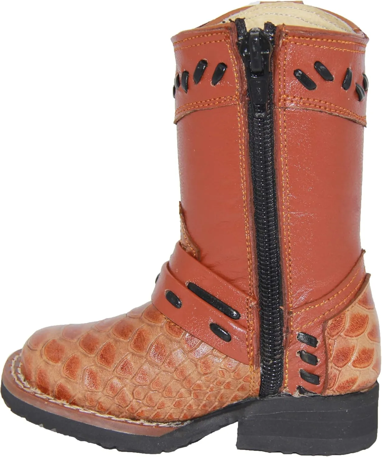 Toddler Infant Cowboy Boot Snake Print Leather Western Boot