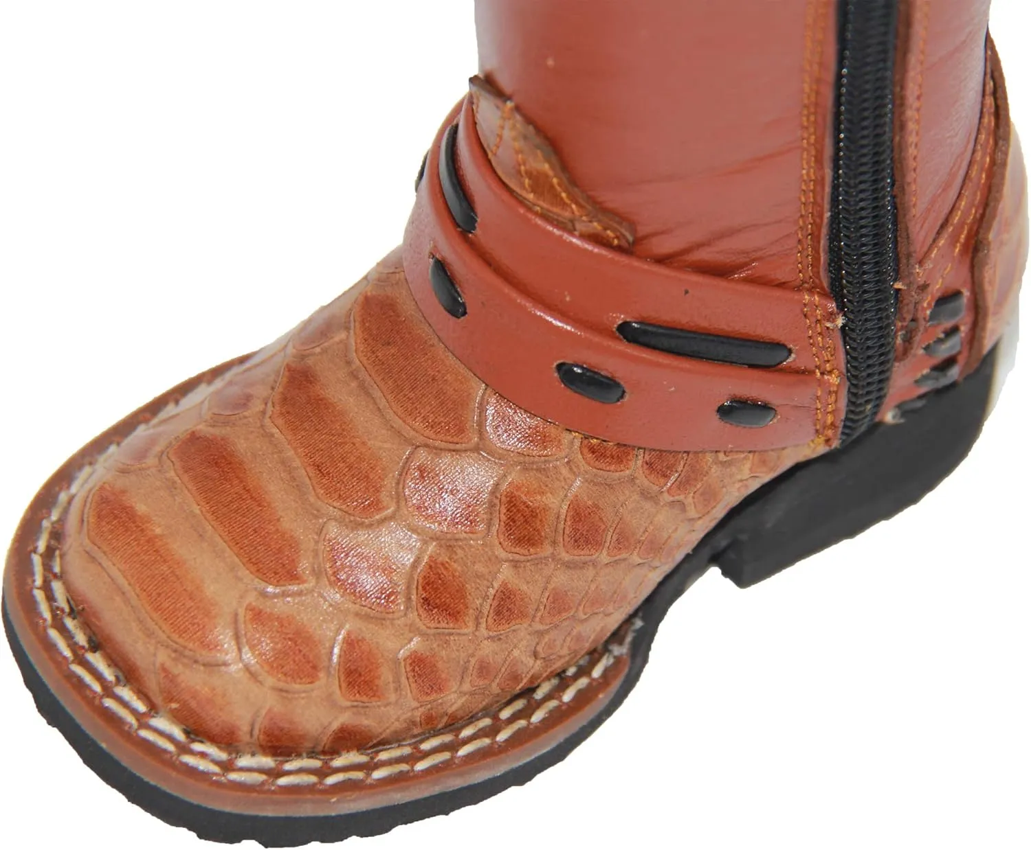 Toddler Infant Cowboy Boot Snake Print Leather Western Boot