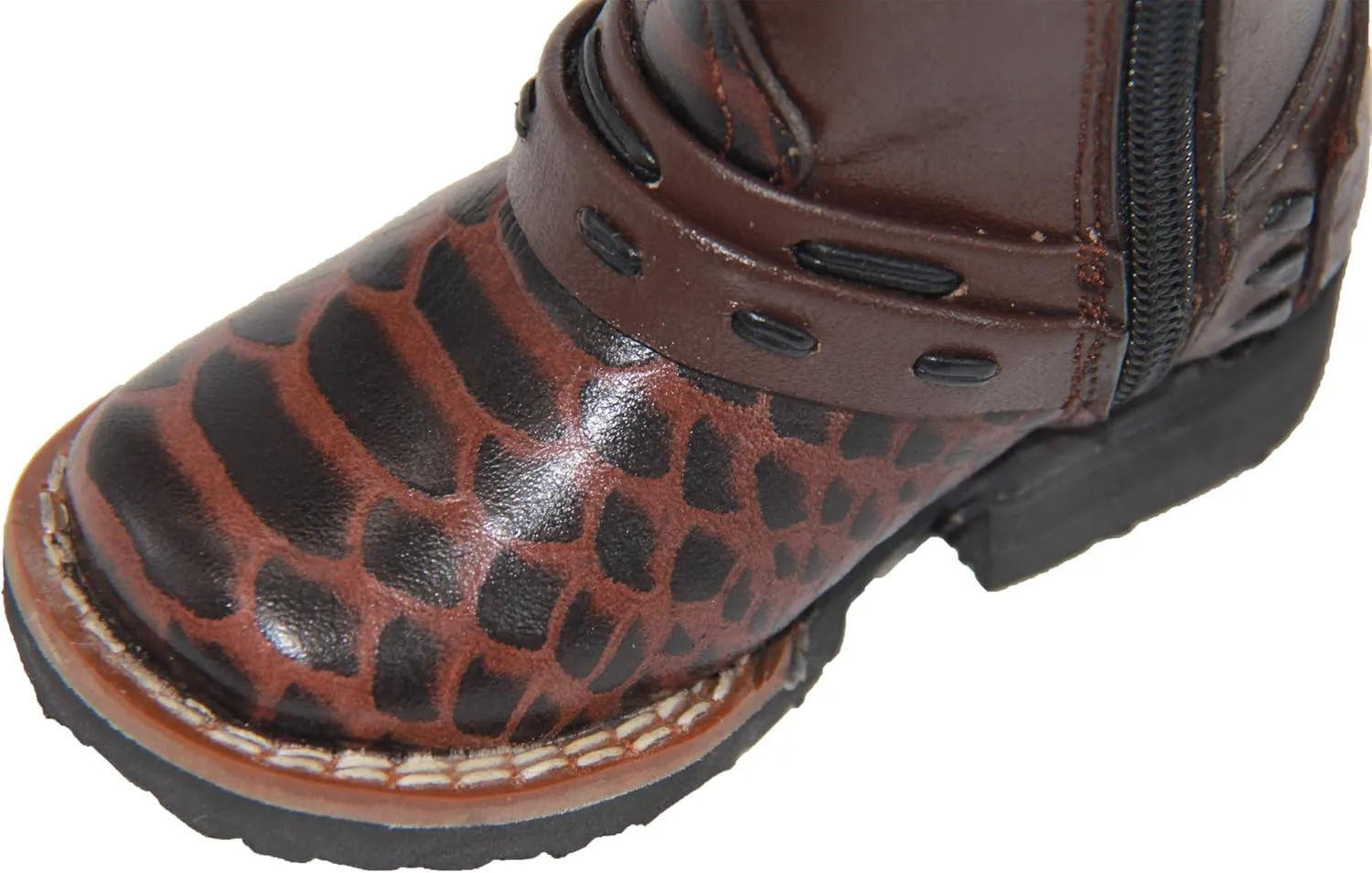 Toddler Infant Cowboy Boot Snake Print Leather Western Boot