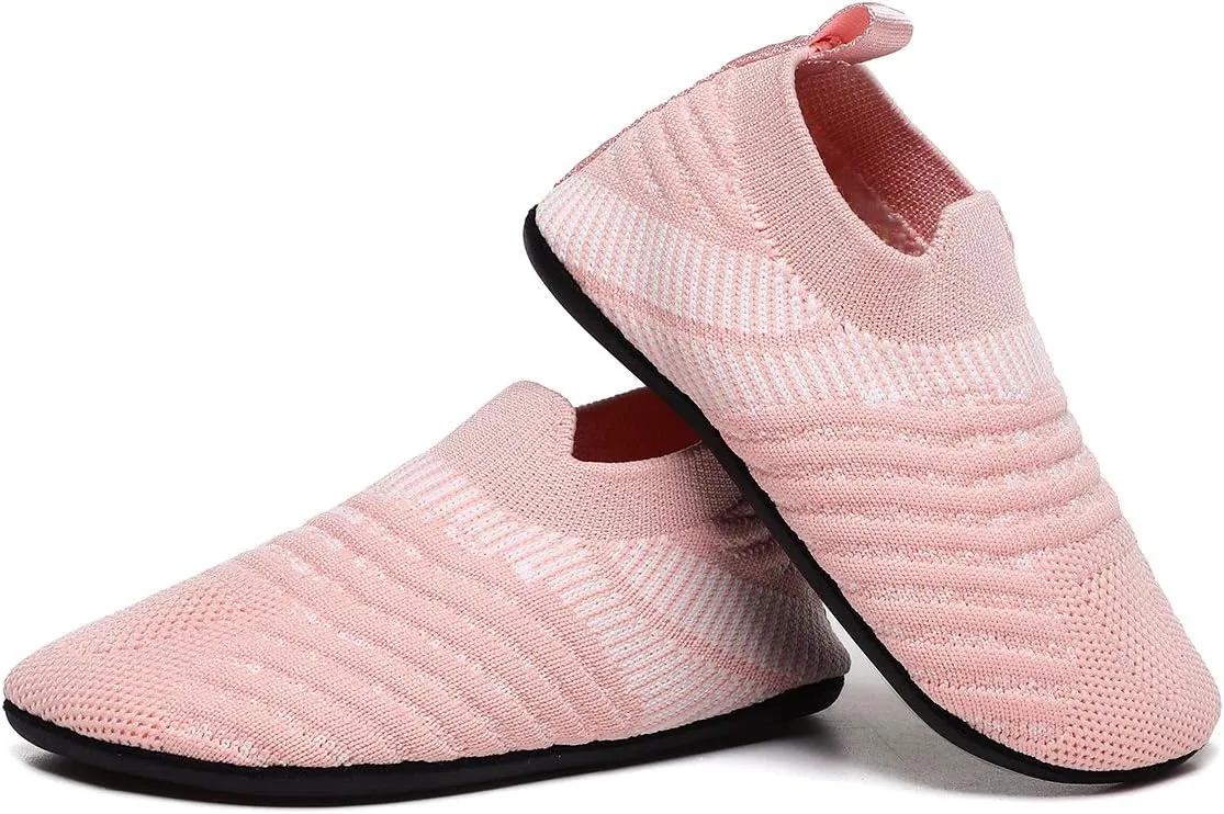 Toddler Kids Indoor House Slippers with Non-Slip Rubber Sole Lightweight First Walkers House Home Shoes for Boys Girls