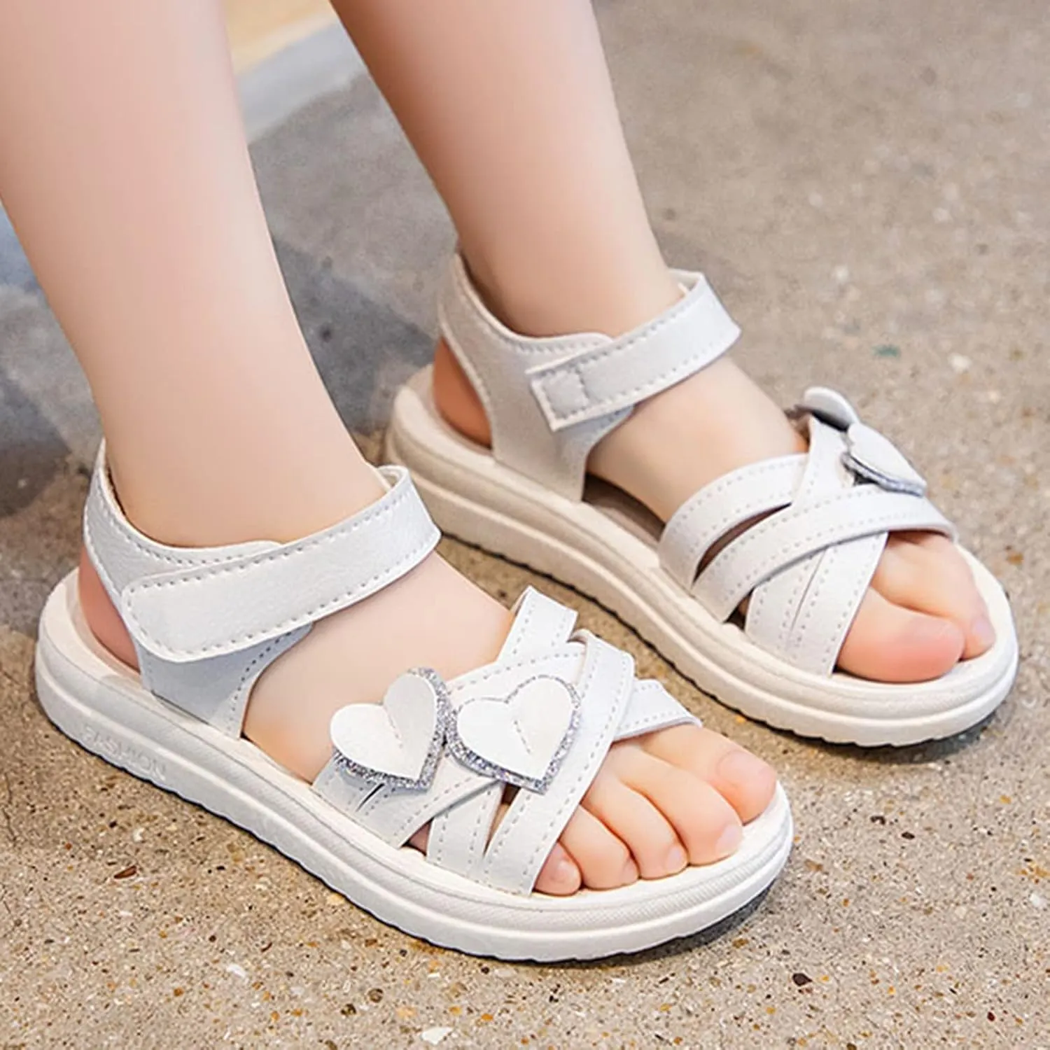 Toddler Mary Jane Love Decorative Thick Sole Sandals Soft Sole Comfortable Princess Sandals Baby Mary Jane Shoes