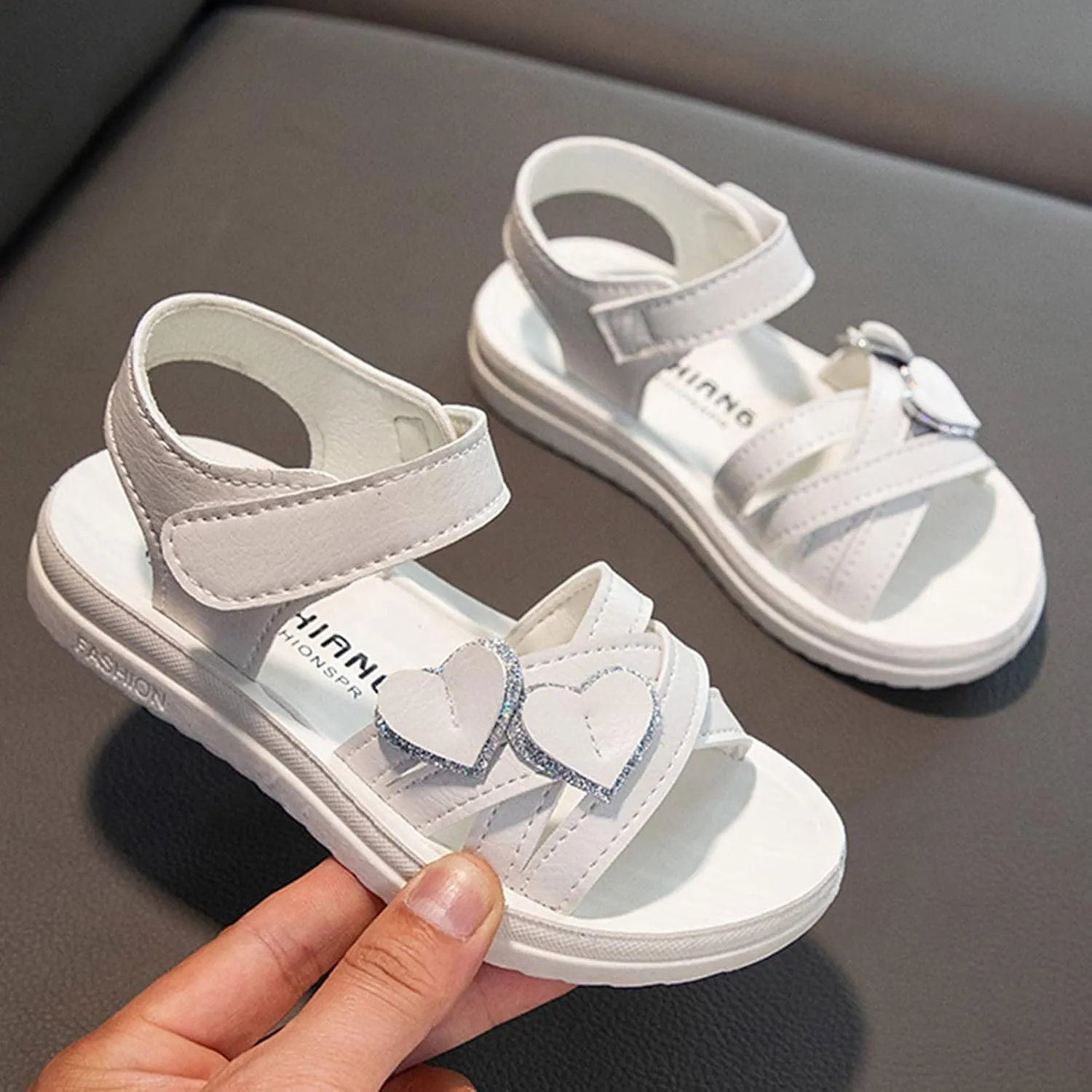 Toddler Mary Jane Love Decorative Thick Sole Sandals Soft Sole Comfortable Princess Sandals Baby Mary Jane Shoes