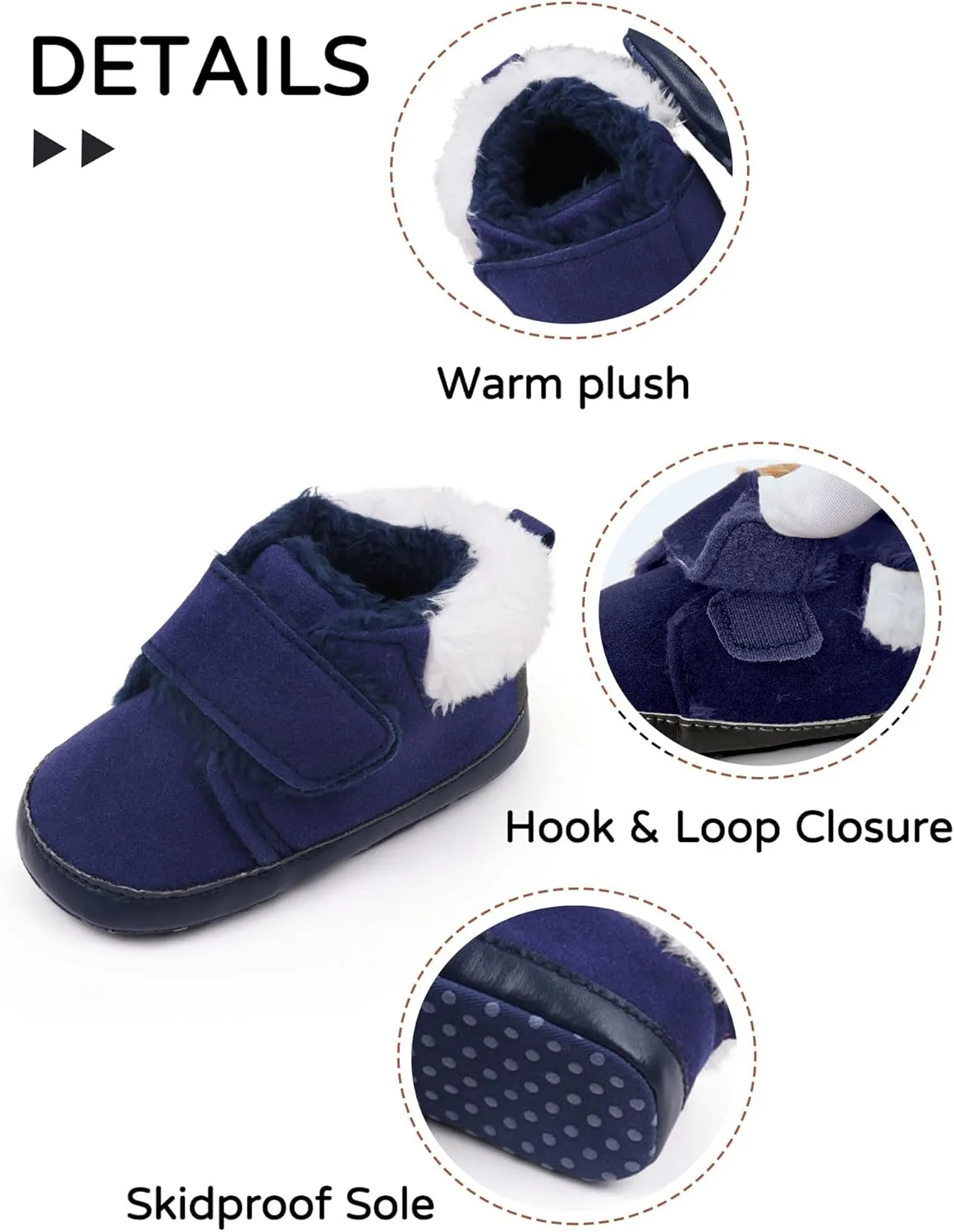 Toddler Slippers Girls Boys Non Slip Fuzzy House Shoes Soft Sole Baby Indoor Socks Walkers Boots