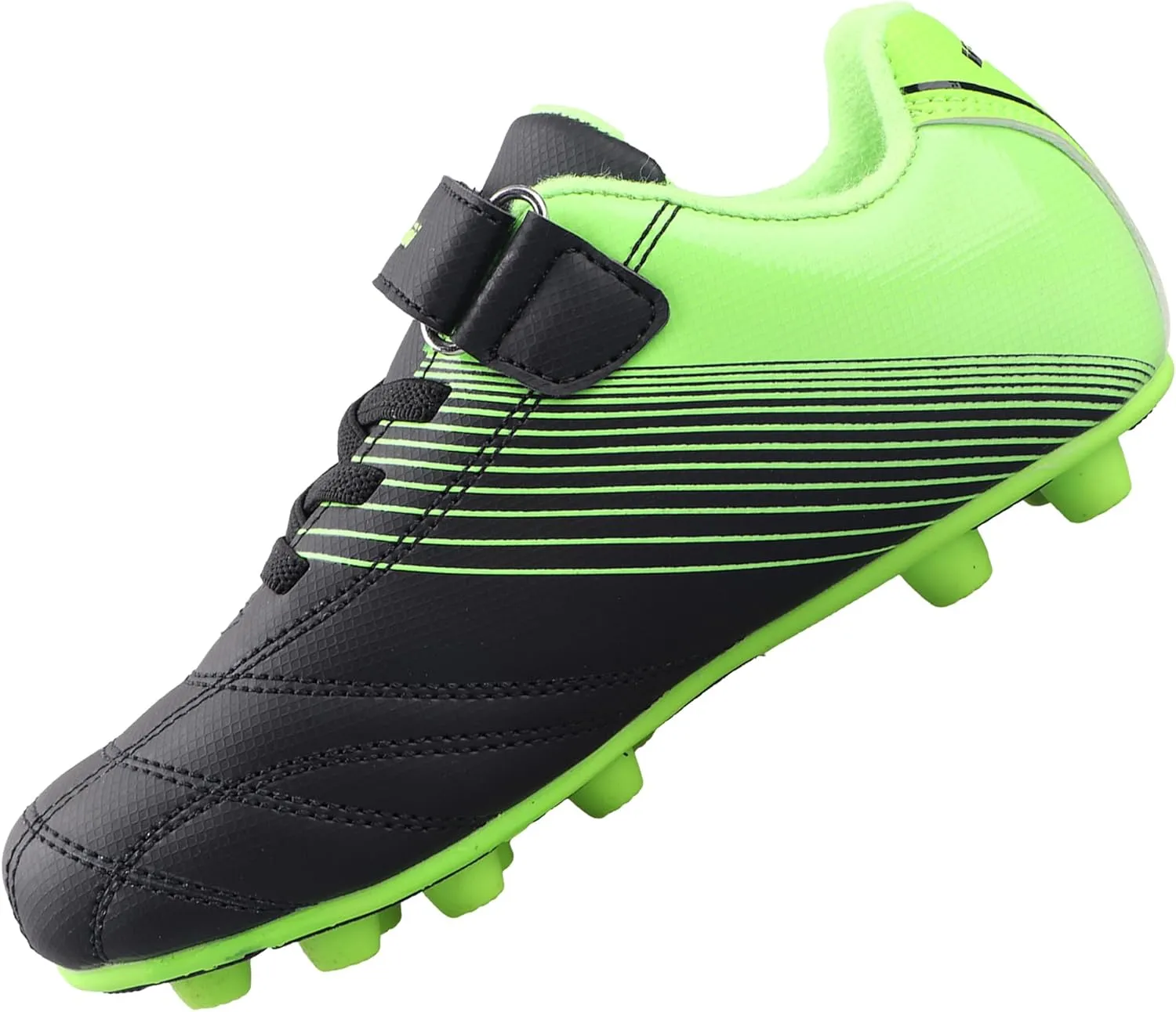 Vizari Soccer Cleats Boys Girls | Firm Ground Football Shoes | Light Secure Fit with Hook & Loop Strap | Toddlers, Little/Big Kid