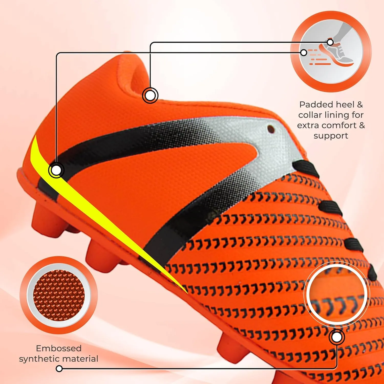 Vizari USA Impact Soccer Cleats for Kids  Youth Firm Ground Football Shoes | Breathable Design for Toddler, Little Kid & Big Kid Players